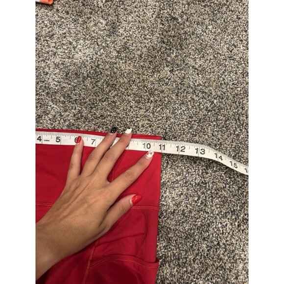 Lululemon Fast Free Crop II *Nulux 19" Dark Red Size 2 EUC - Picture 4 of 5